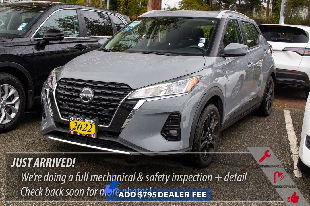 Gray 2022 Nissan Kicks SUV / Crossover Front-Wheel Drive Automatic