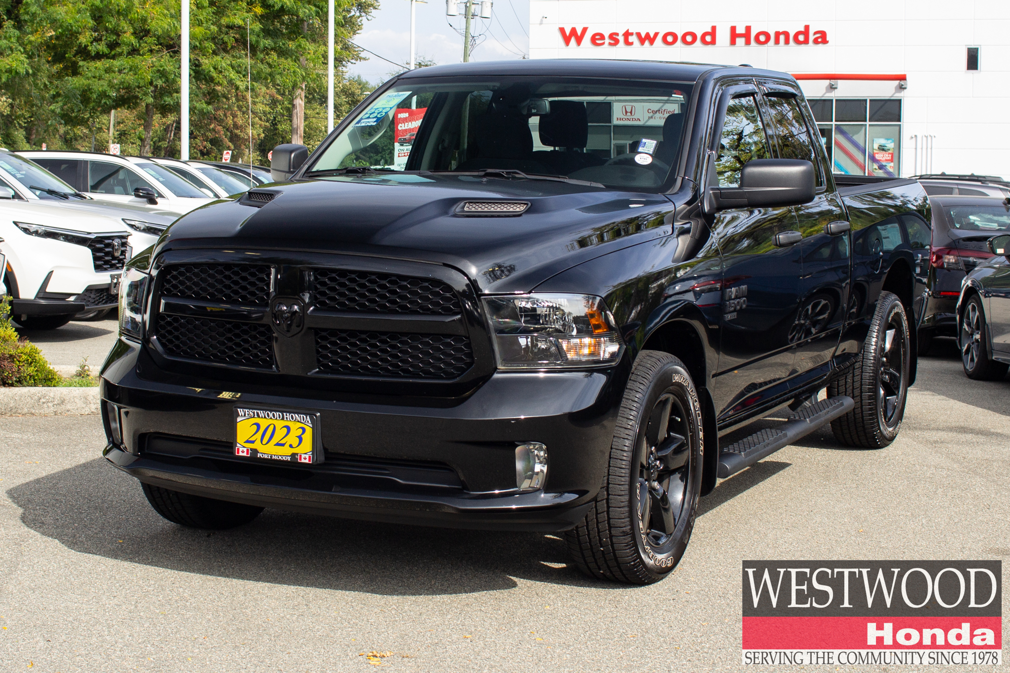 Black 2023 RAM 1500 Pickup Truck Four-Wheel Drive 9-Speed Automatic