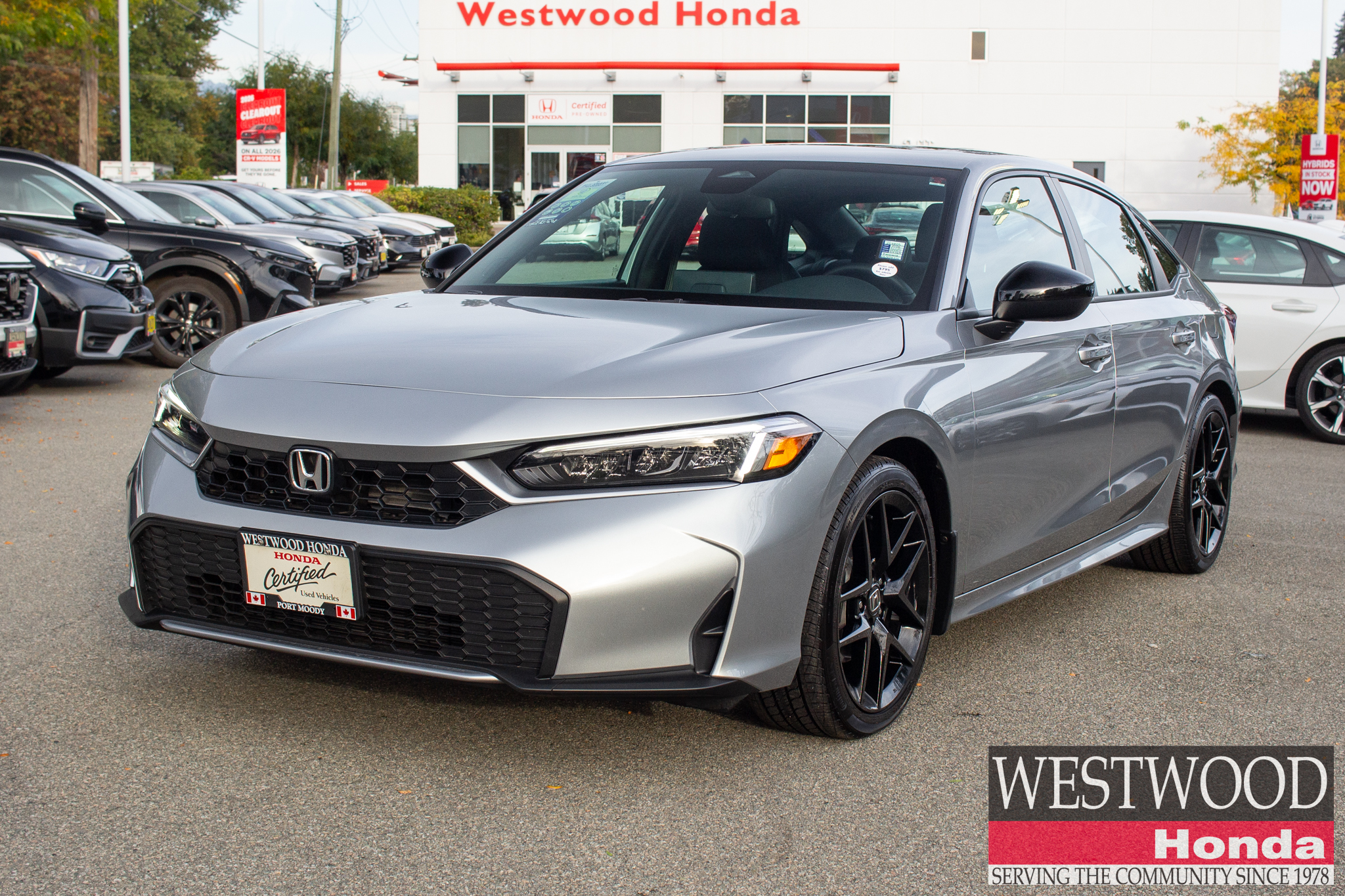 Silver 2026 Honda Civic Hybrid Sedan Front-Wheel Drive 4-Speed Automatic