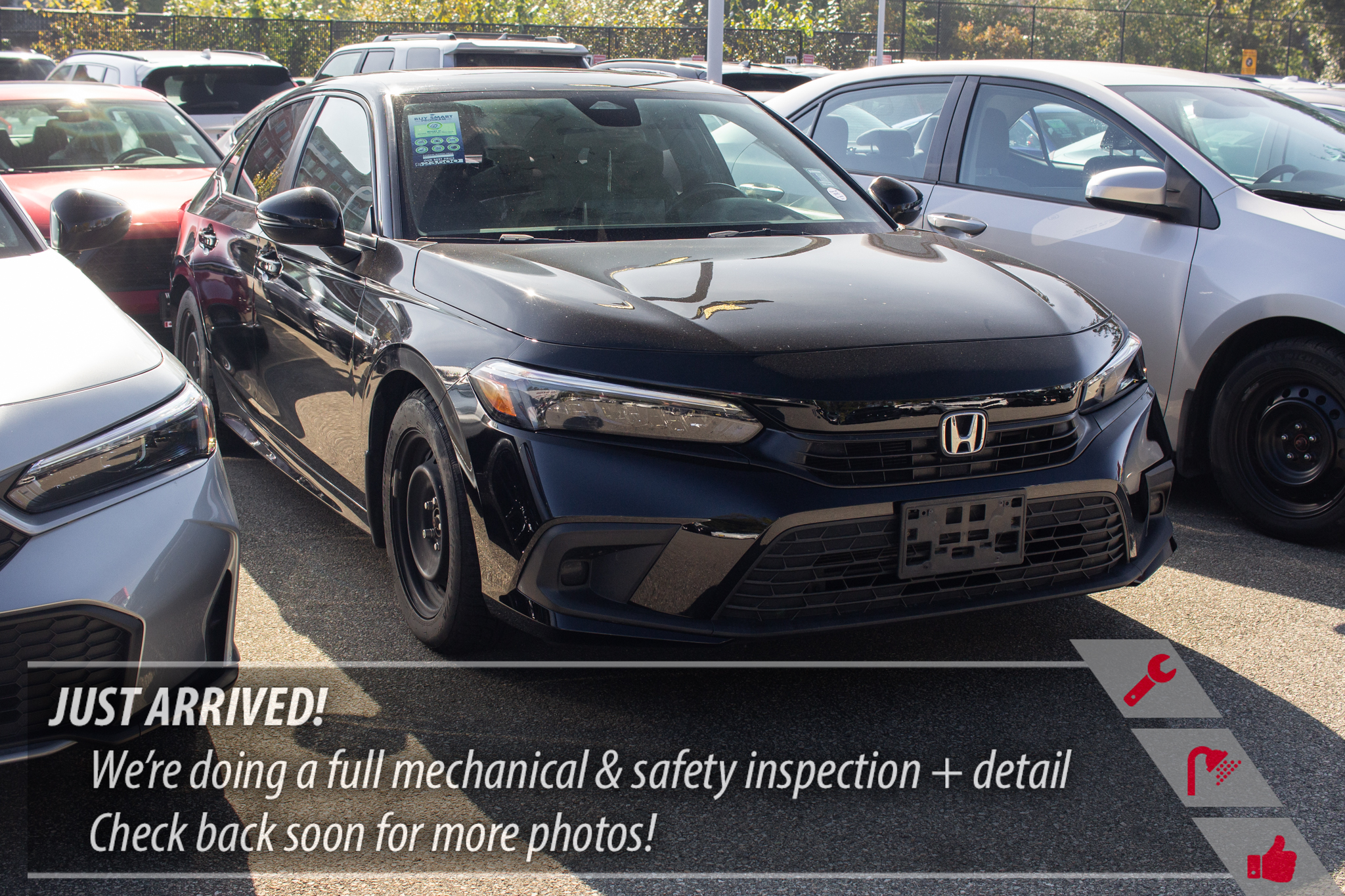 Black 2023 Honda Civic Sedan Front-Wheel Drive Automatic