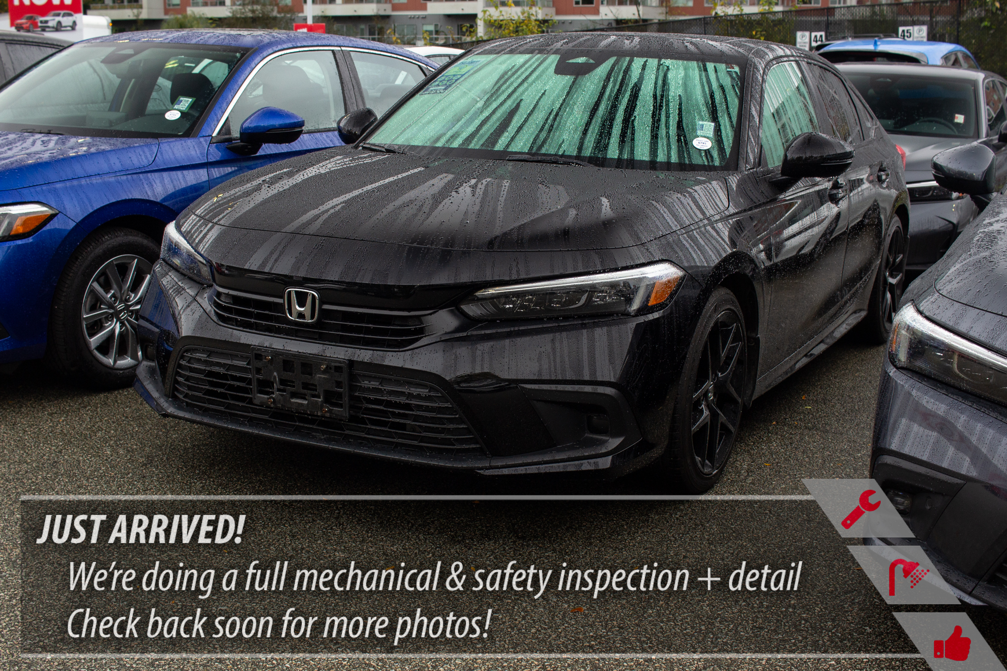 Black 2024 Honda Civic Sedan Front-Wheel Drive 5-Speed Automatic