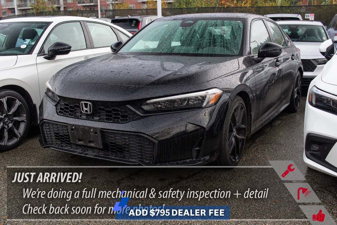 Black 2025 Honda Civic Sedan Front-Wheel Drive Automatic