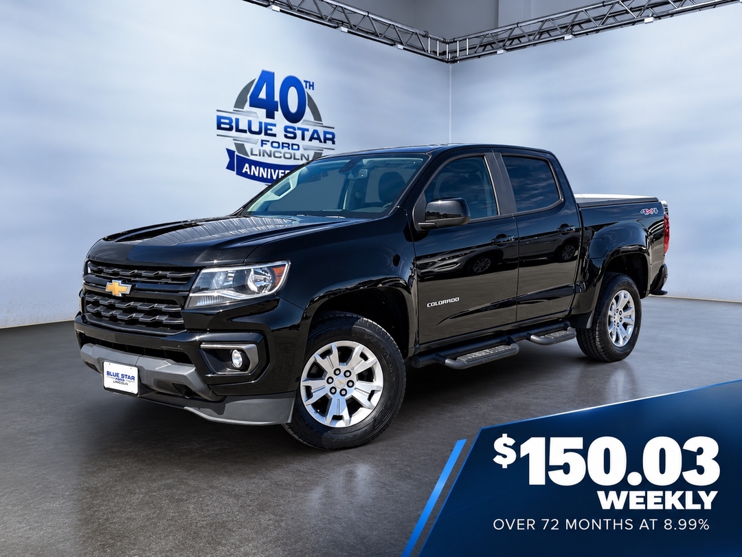 Black 2021 Chevrolet Colorado Pickup Truck Four-Wheel Drive 8-Speed Automatic