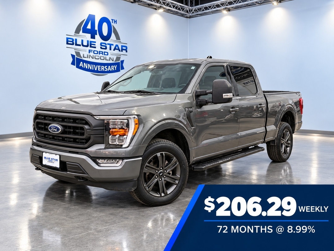 Gray 2023 Ford F-150 Pickup Truck Four-Wheel Drive Automatic