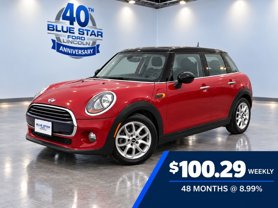 Red 2017 MINI Cooper Hatchback Front-Wheel Drive 6-Speed Manual