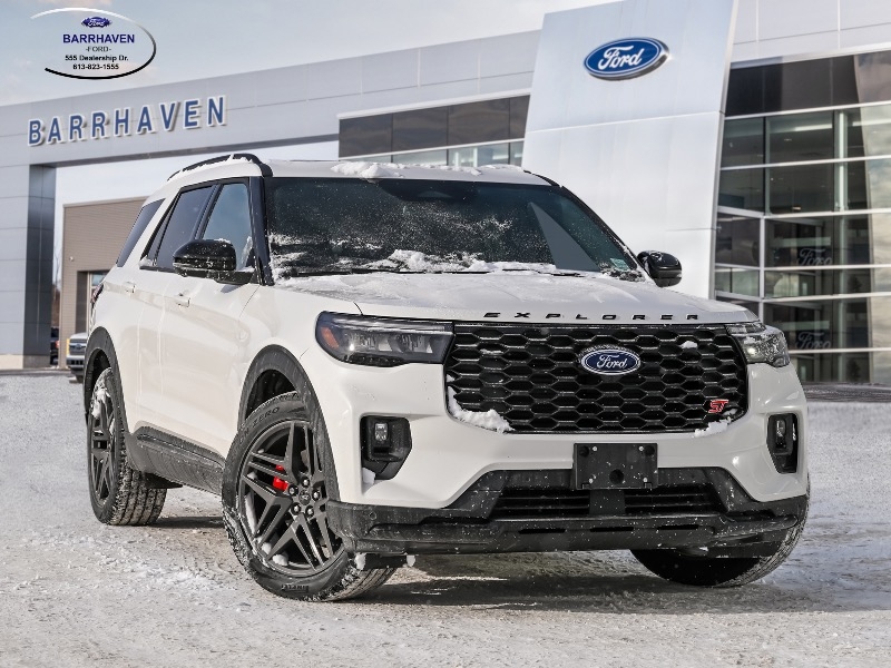 Star White Metallic Tri-Coat 2026 Ford Explorer SUV / Crossover All-Wheel Drive Automatic