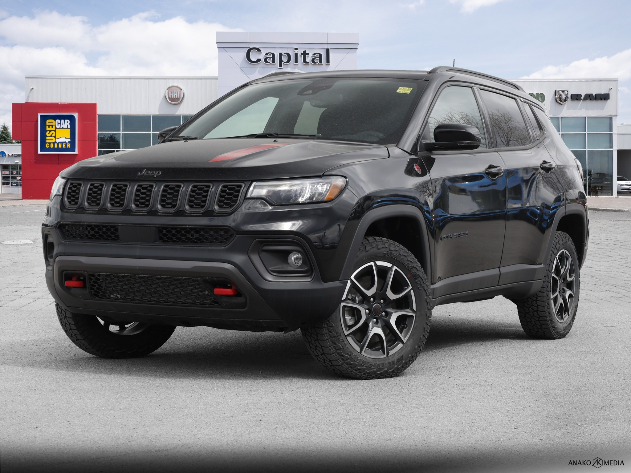 Black (Diamond Blk Crystal Pearl) 2026 Jeep Compass SUV / Crossover Four-Wheel Drive 8-Speed Automatic