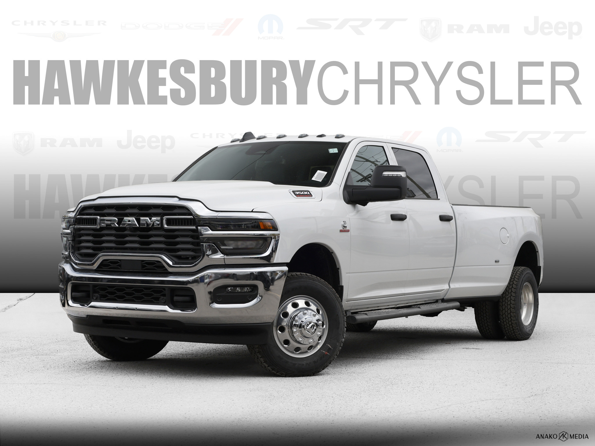 Bright White 2026 RAM 3500 Pickup Truck Four-Wheel Drive 8-Speed Automatic