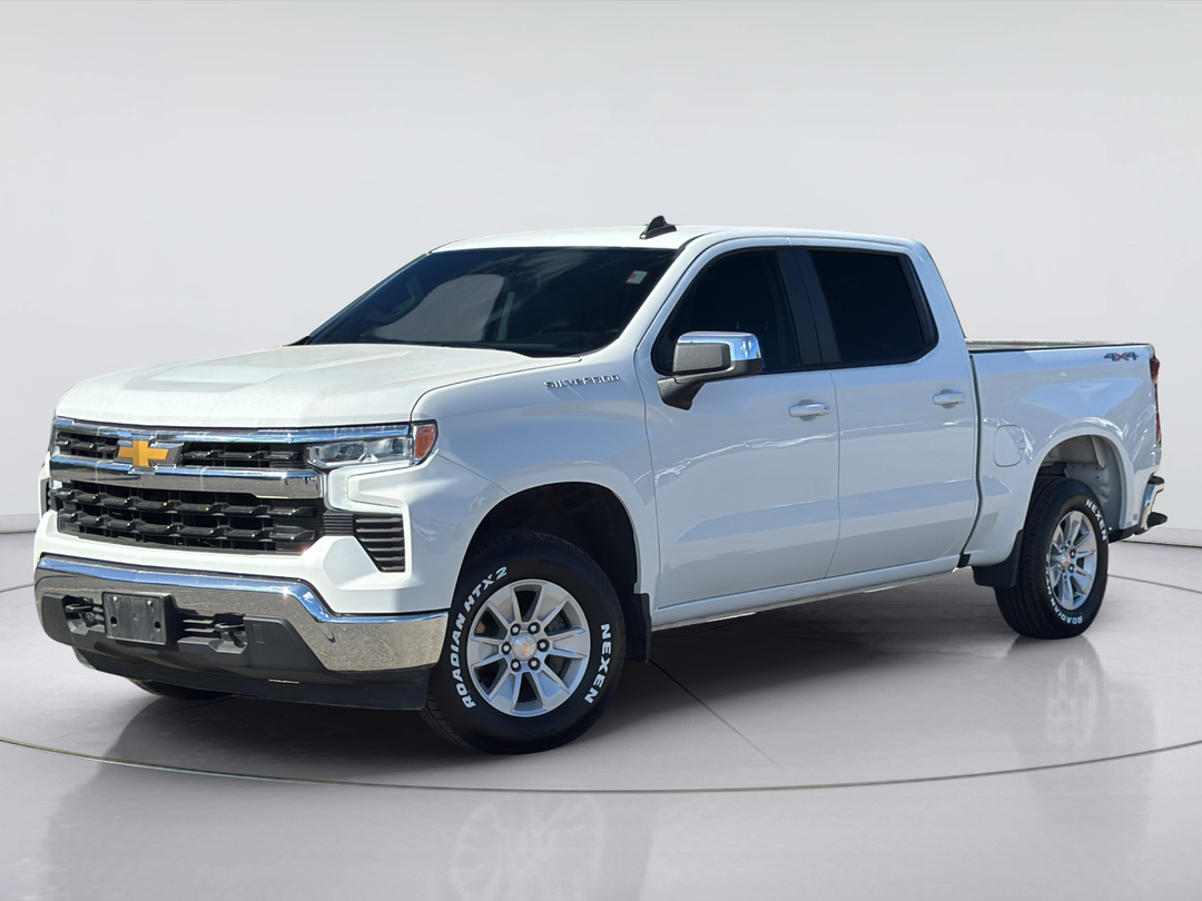 White 2025 Chevrolet Silverado 1500 Pickup Truck Four-Wheel Drive Automatic