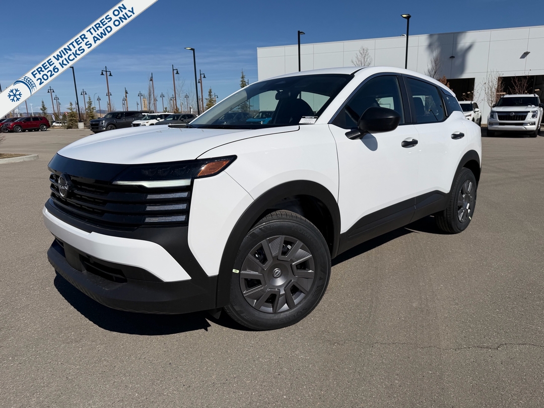 White (Fresh Powder) 2026 Nissan Kicks SUV / Crossover All-Wheel Drive Continuously Variable Transmission