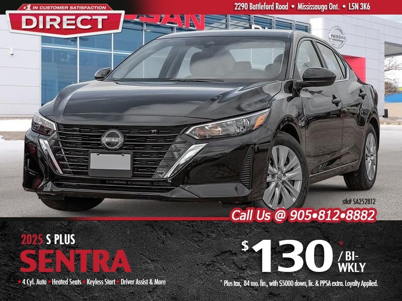 SUPER BLAC 2025 Nissan Sentra Sedan Front-Wheel Drive Automatic