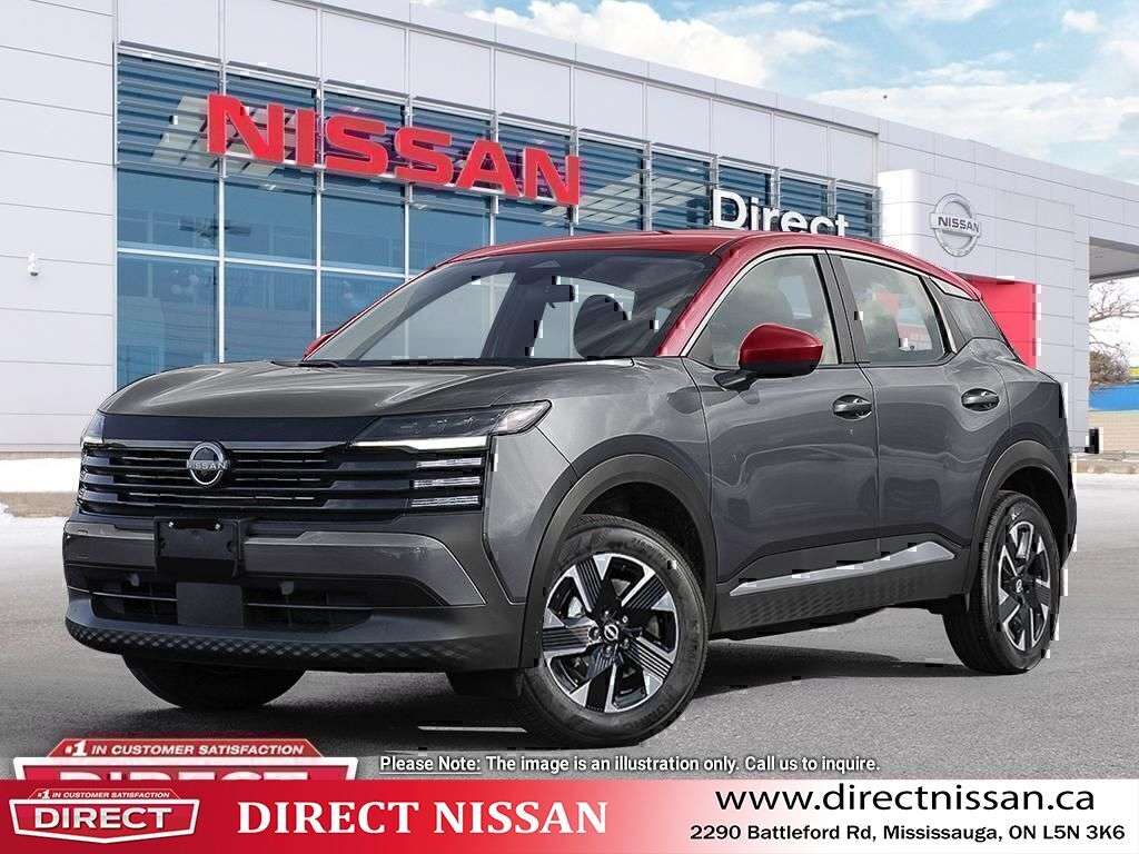 Red (2-Tone Gun Metal Metallic/Scarlet Ember Tintcoat) 2025 Nissan Kicks SUV / Crossover All-Wheel Drive Continuously Variable Transmission