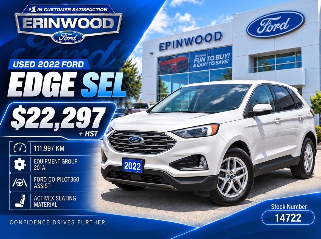 Star White Metallic Tri-Coat 2022 Ford Edge SUV / Crossover All-Wheel Drive Automatic