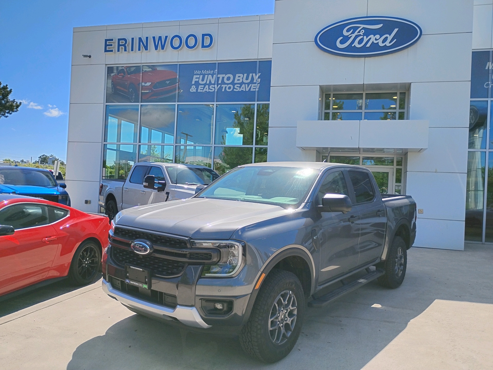 Gray (Carbonized Grey Metallic) 2026 Ford Ranger Pickup Truck Four-Wheel Drive Automatic