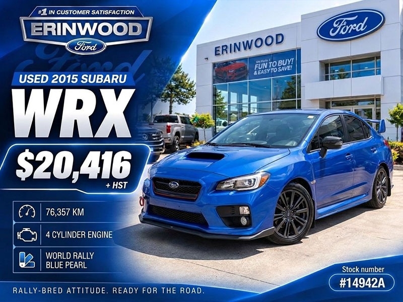 WORLD RALLY BLUE PEARL 2015 Subaru WRX Sedan All-Wheel Drive Manual