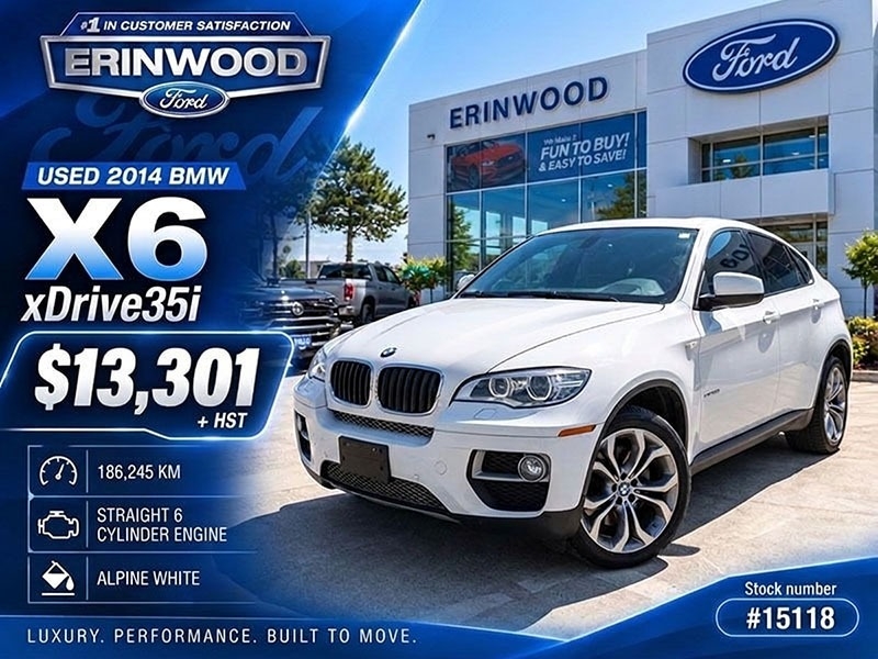 White 2014 BMW X6 SUV / Crossover All-Wheel Drive Automatic