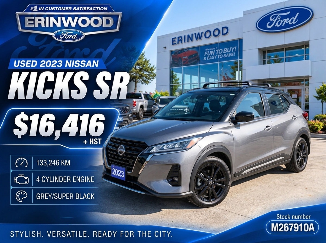 Gray (GREY/SUPER BLACK) 2023 Nissan Kicks SUV / Crossover Front-Wheel Drive Automatic