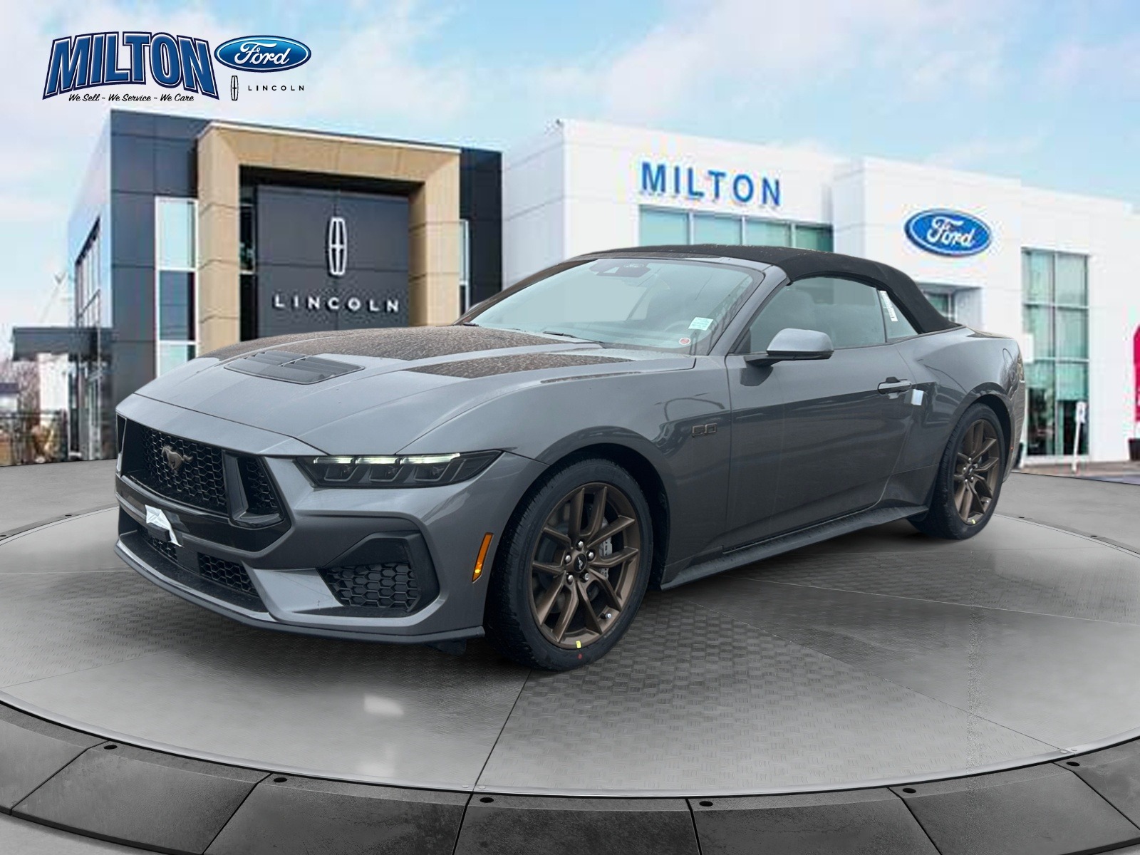 Gray (Carbonized Grey Metallic) 2026 Ford Mustang Convertible Rear-Wheel Drive Automatic