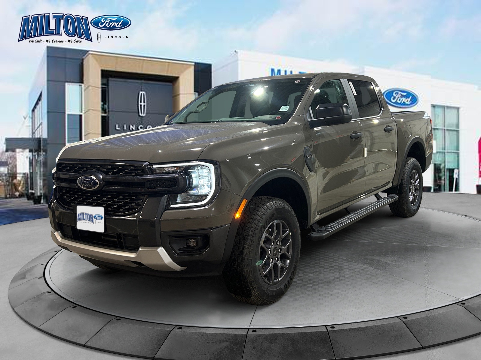 Gray (Marsh Grey) 2026 Ford Ranger Pickup Truck Four-Wheel Drive Automatic