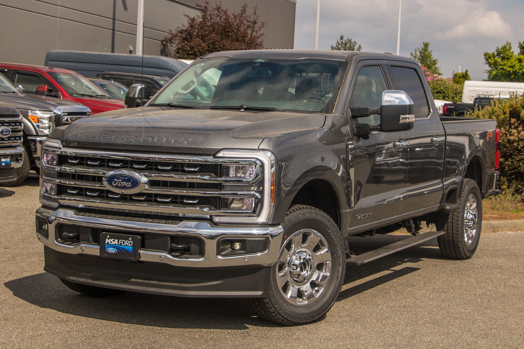 Gray (Carbonized Grey Metallic) 2026 Ford F-350 Super Duty Pickup Truck Four-Wheel Drive Automatic