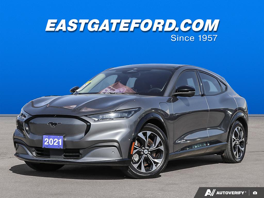 Gray (Carbonized Grey Metallic) 2021 Ford Mustang Mach-E SUV / Crossover All-Wheel Drive Automatic