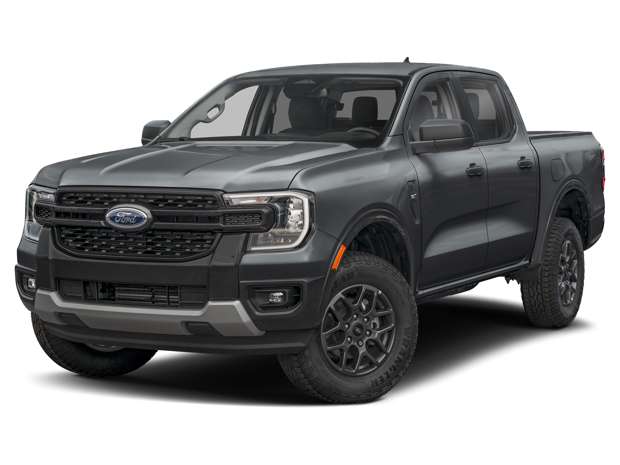 Gray (Carbonized Grey Metallic) 2026 Ford Ranger Pickup Truck Four-Wheel Drive Automatic