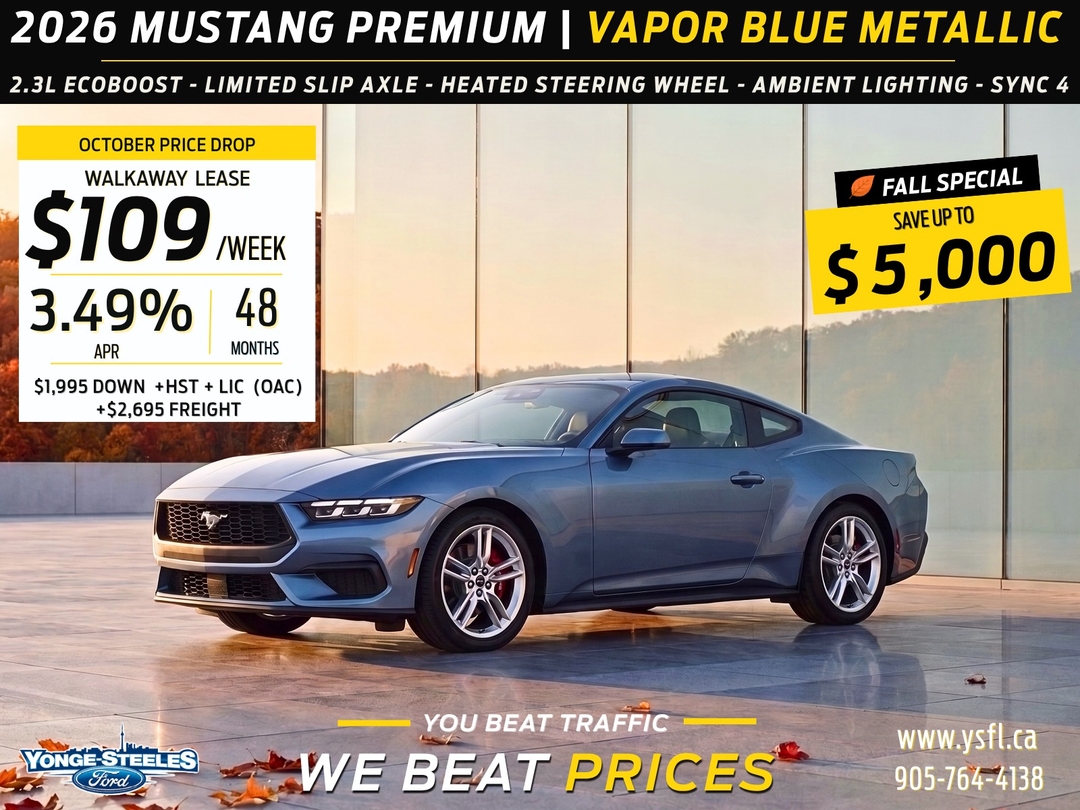 2026 Ford Mustang EcoBoost Premium Fastback RWD