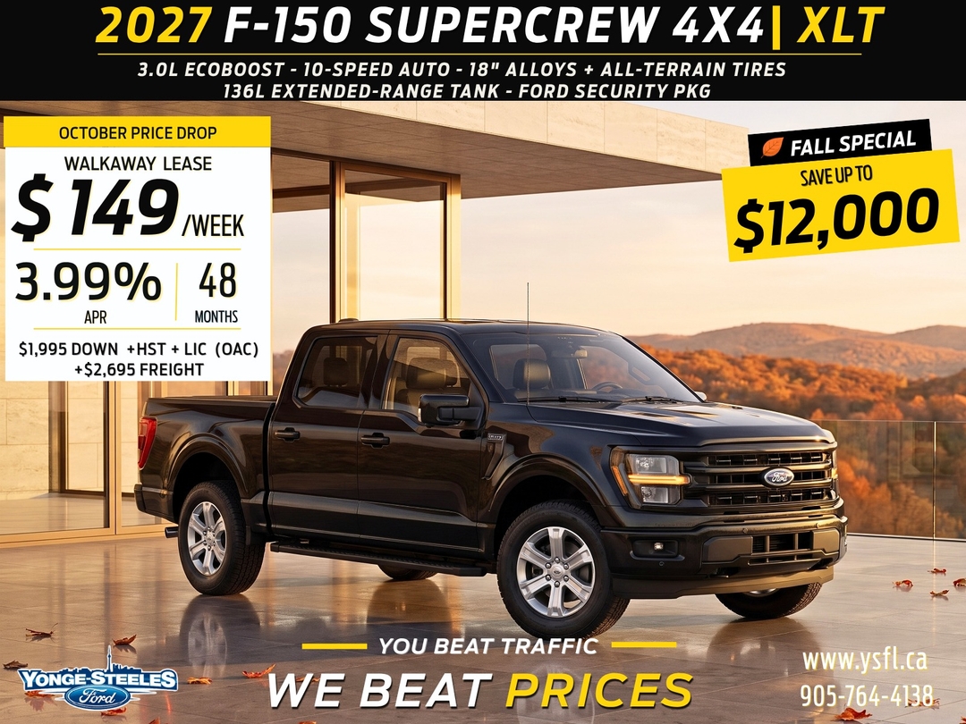 Oxford White 2026 Ford F-150 Pickup Truck Four-Wheel Drive Automatic