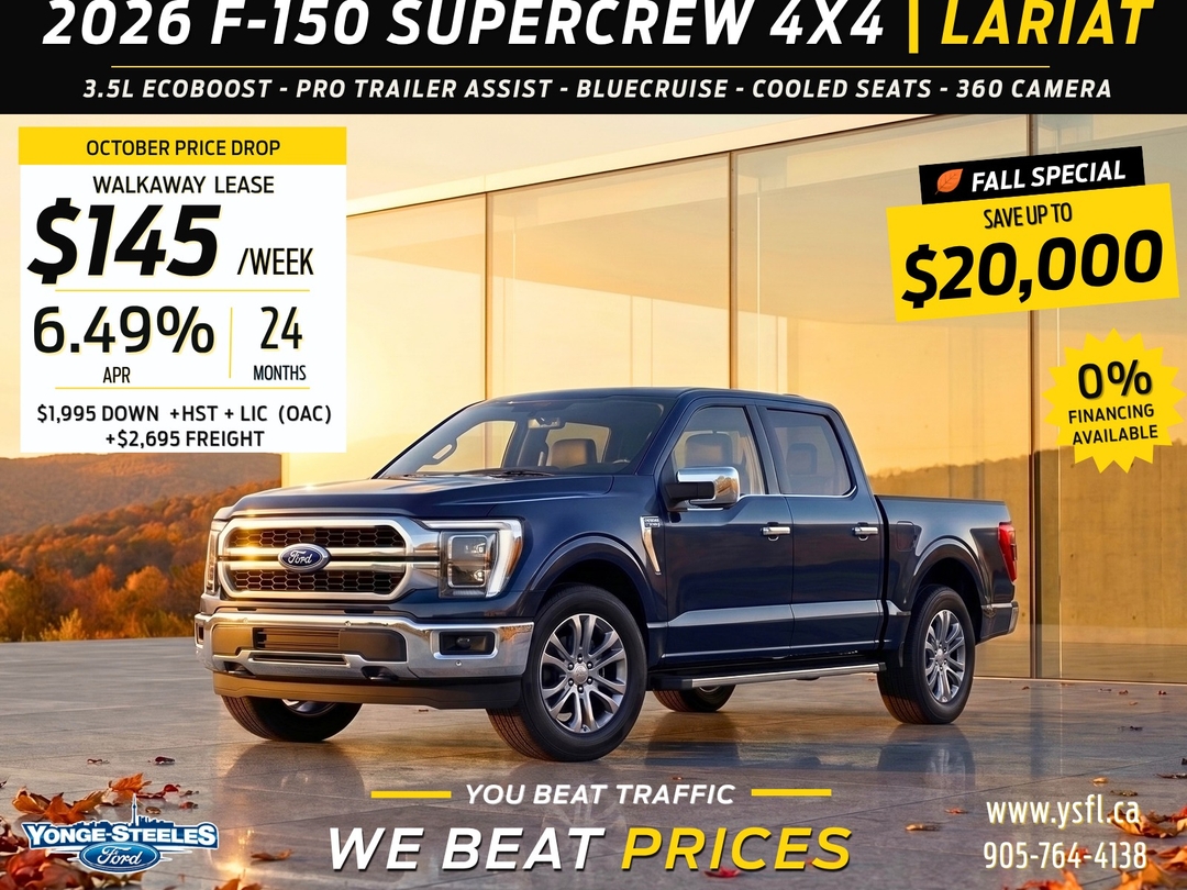 Antimatter Blue Metallic 2026 Ford F-150 Pickup Truck Four-Wheel Drive Automatic