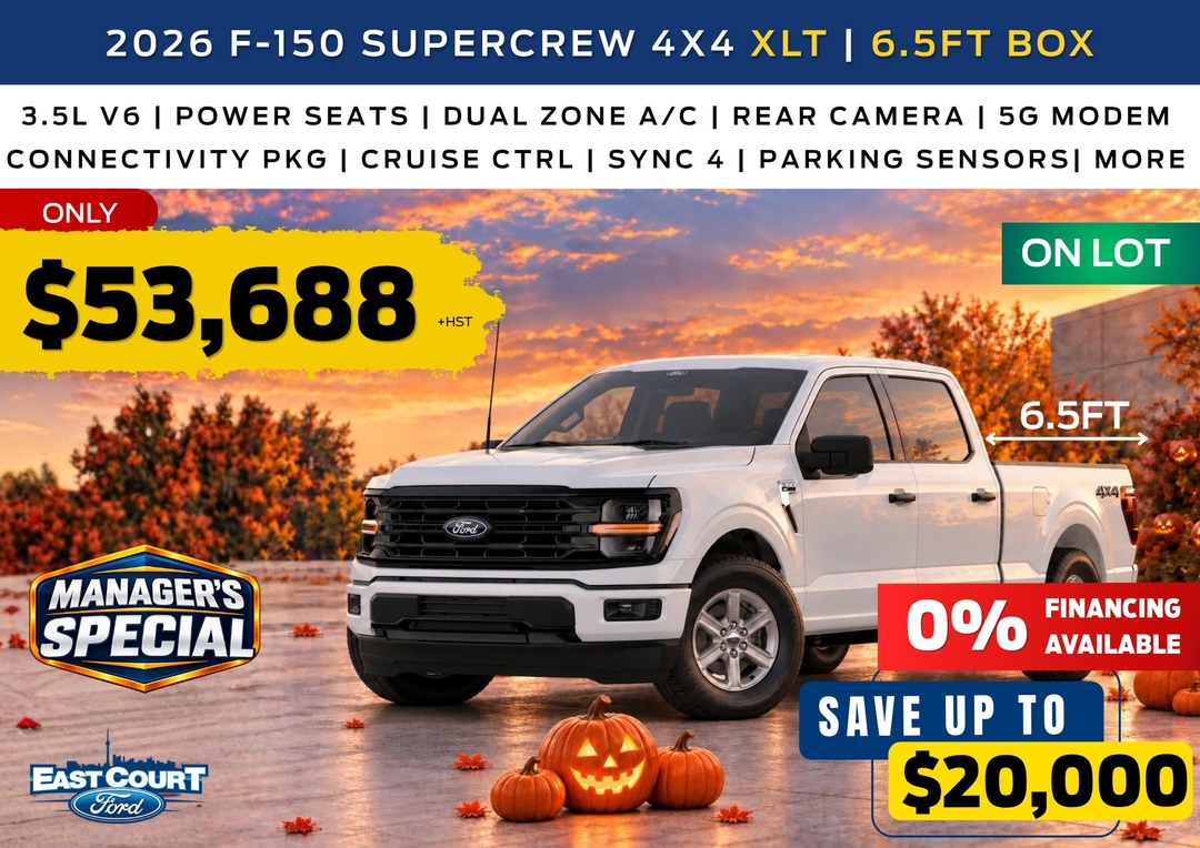 Oxford White 2026 Ford F-150 Pickup Truck Four-Wheel Drive Automatic