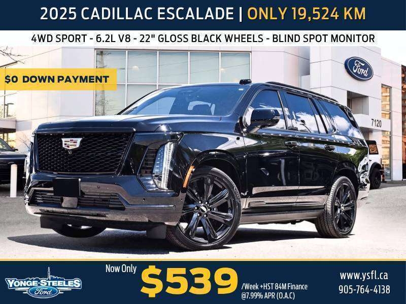 Black 2025 Cadillac Escalade SUV / Crossover Four-Wheel Drive Automatic
