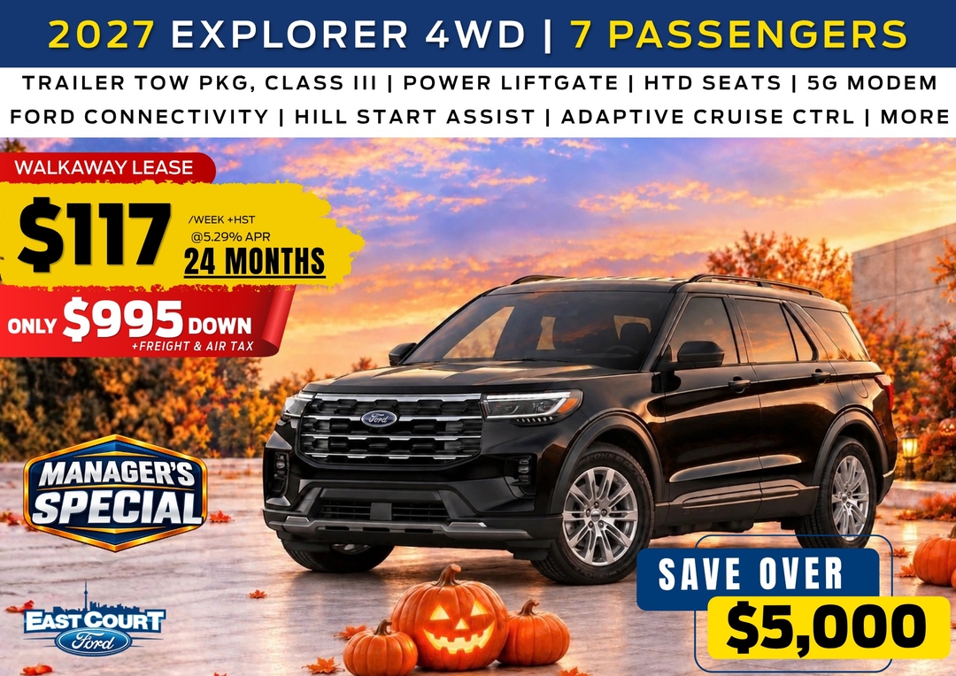 Agate Black Metallic 2027 Ford Explorer SUV / Crossover All-Wheel Drive Automatic