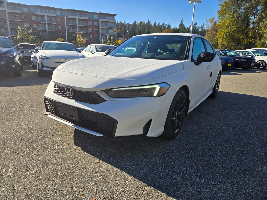 Platinum White Pearl 2026 Honda Civic Hybrid Sedan Front-Wheel Drive 