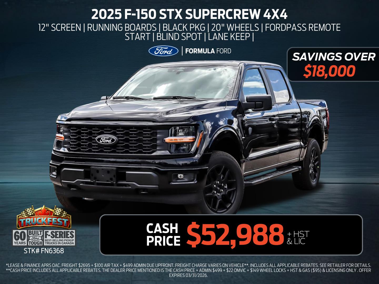 Ford F-150 STX 4dr SuperCrew 4WD 2025