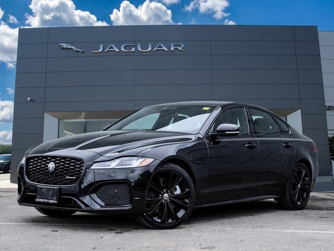 Santorini Black Metallic 2024 Jaguar XF Sedan All-Wheel Drive 8-Speed Automatic