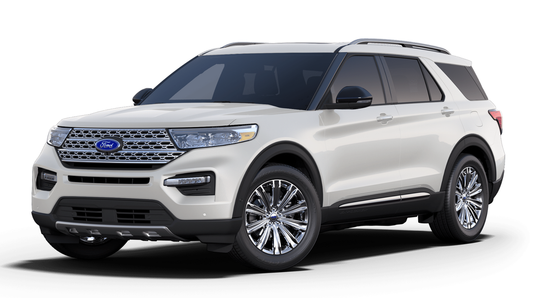White 2020 Ford Explorer Hybrid SUV / Crossover All-Wheel Drive Automatic