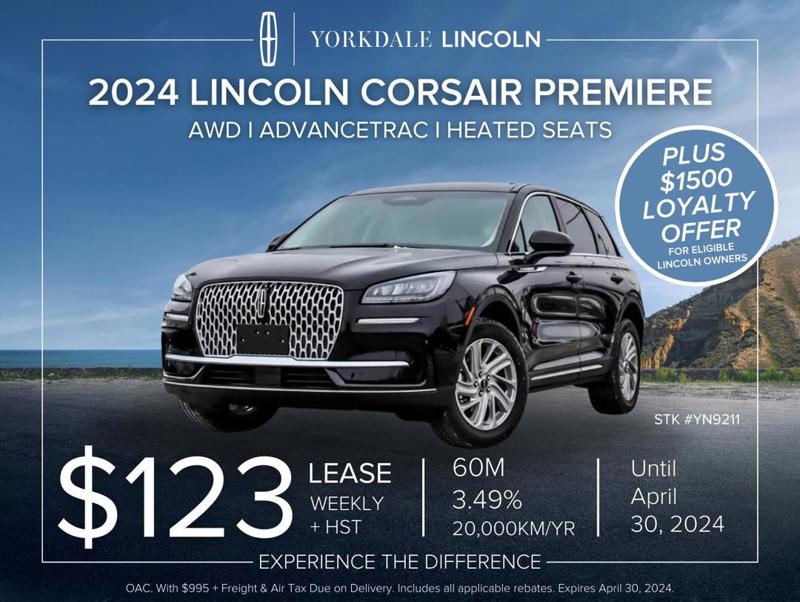 New 2024 Lincoln Corsair Premiere #YN9211 Toronto, ON | Yorkdale 